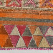 Tapis runner bohème aux motifs naïfs, palette douce et vibrante, 86x309Cm