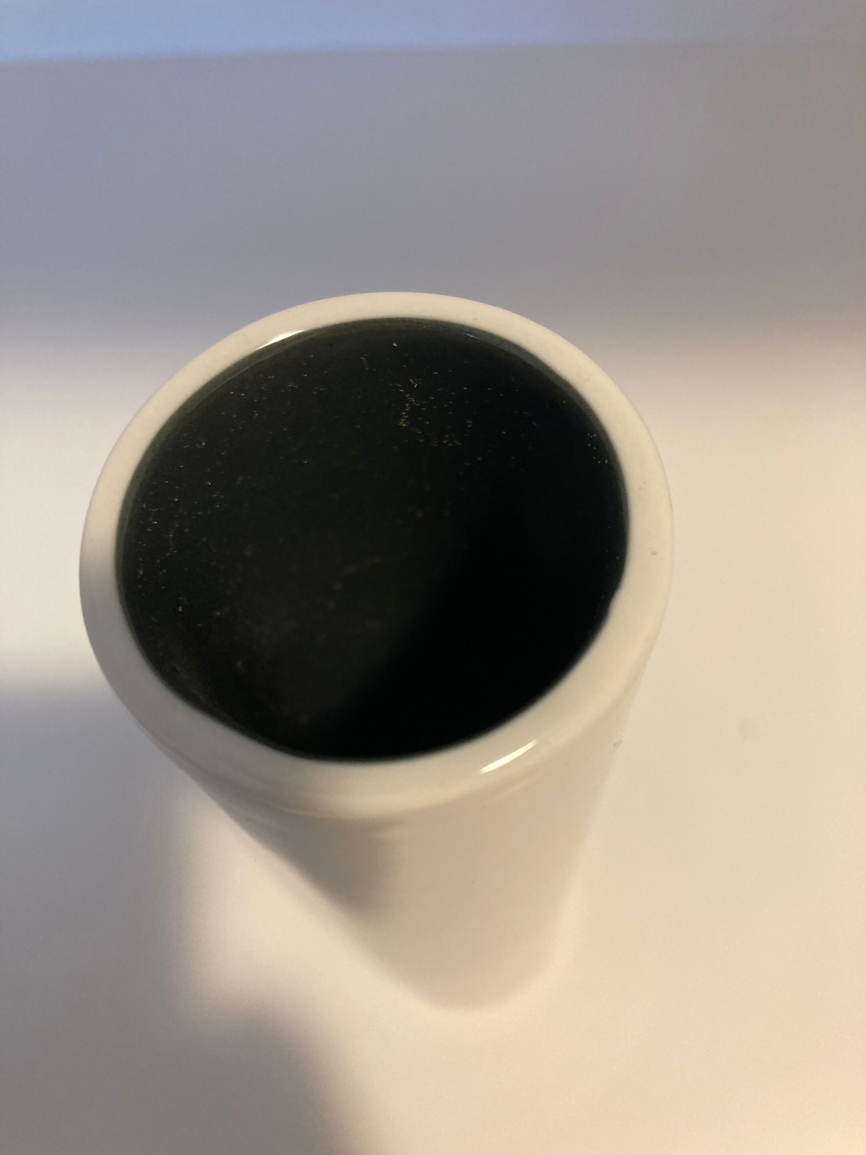 Minimalist ceramic tube vase 1970