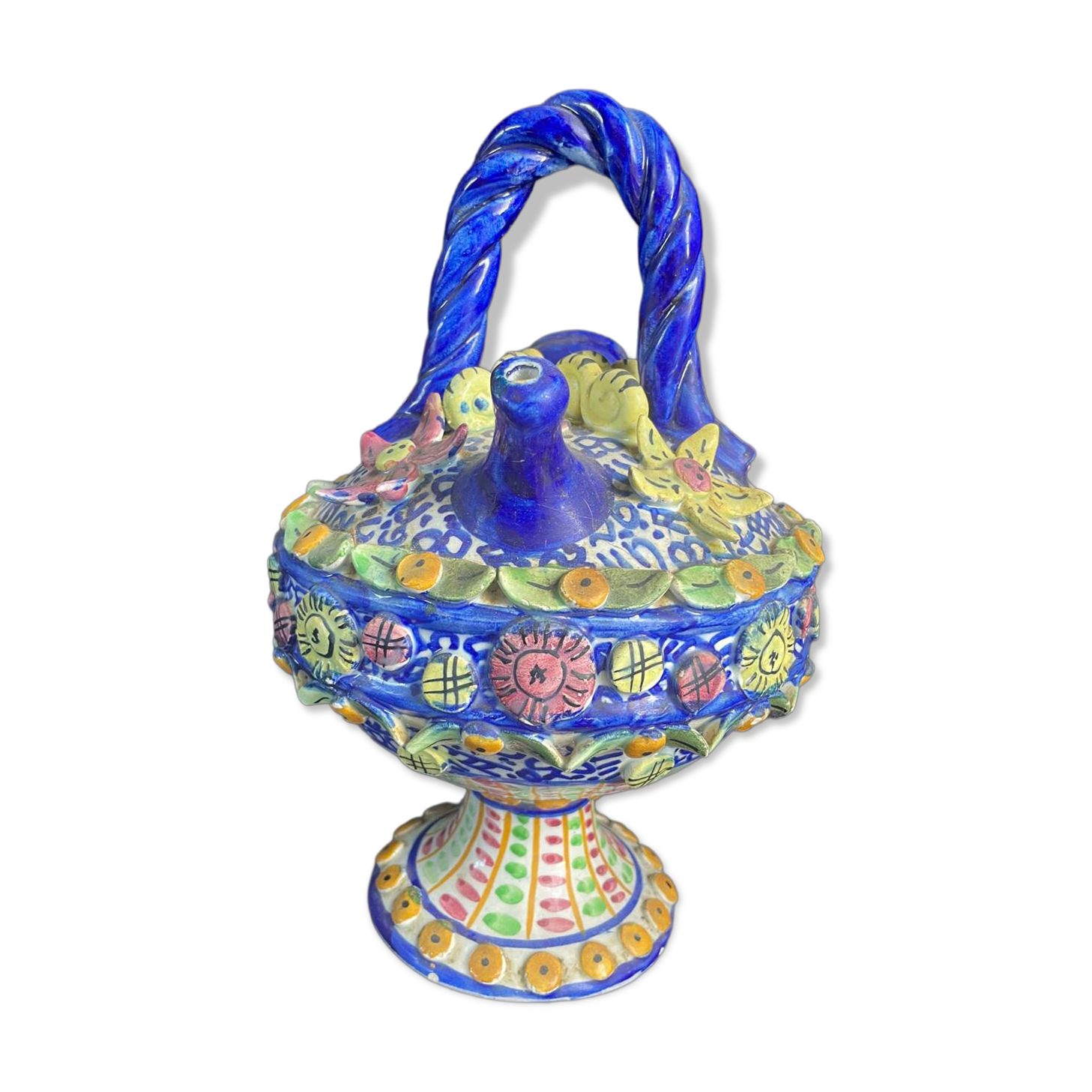 Bouteille botijo en barbotine, 1900