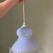 Blue glass suspension