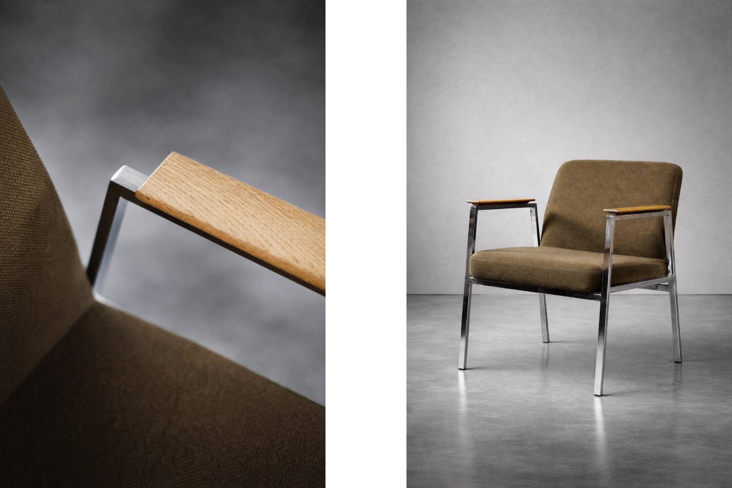 Vintage Mid-Century Modern German Brown Conference Chair from Drabert, 1970