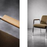 Vintage Mid-Century Modern German Brown Conference Chair from Drabert, 1970