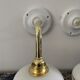 Pair of vintage white opaline sconces