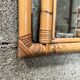 Vintage mirror in bamboo and rattan 65 x 59cm