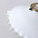 Suspension opaline laiton années 30 dentelle blanche