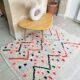 Berber carpet Azilal peas and zigzag colored wool