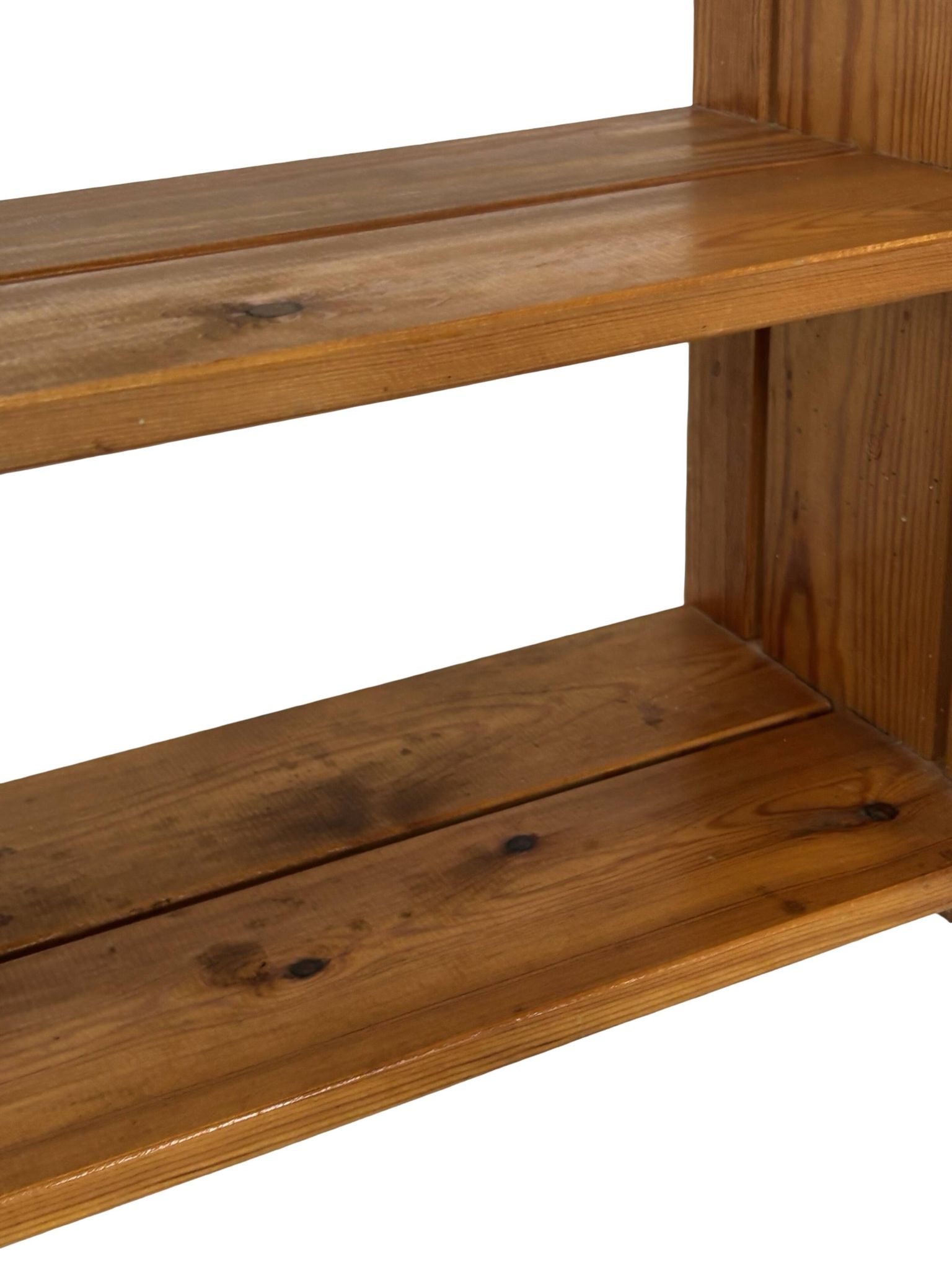 Vintage Wall shelf rack Pinewood wood 70s design