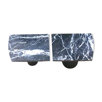 marble and metal coffee table