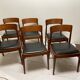 Suite of 6 very beautiful chairs Henning Kjaernulf, ks danemark