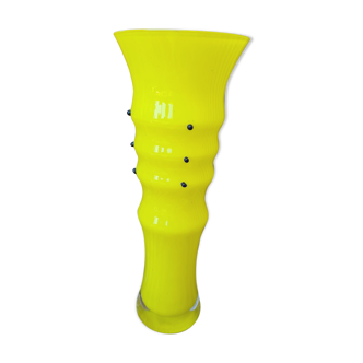 Signed glass vase