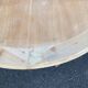 Extendable round dining table with central leg, renovated in raw wood, 20th century
