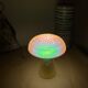 Mosaic yellow and green mushroom lamp – luminous effect