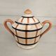 Basque sugar bowl ceramic Hbcm Bearn - vintage 1930s-40s - Brown orange/m
