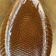Plat poisson en céramique émaillée et barbotine caramel vintage fait main