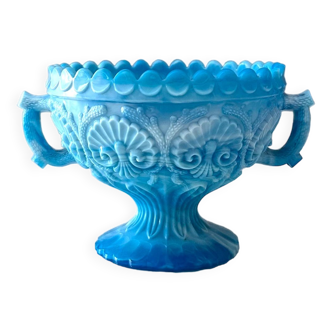 Victorian blue malachite glass bowl, Davidson