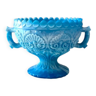 Bol en verre de malachite bleu victorien, Davidson