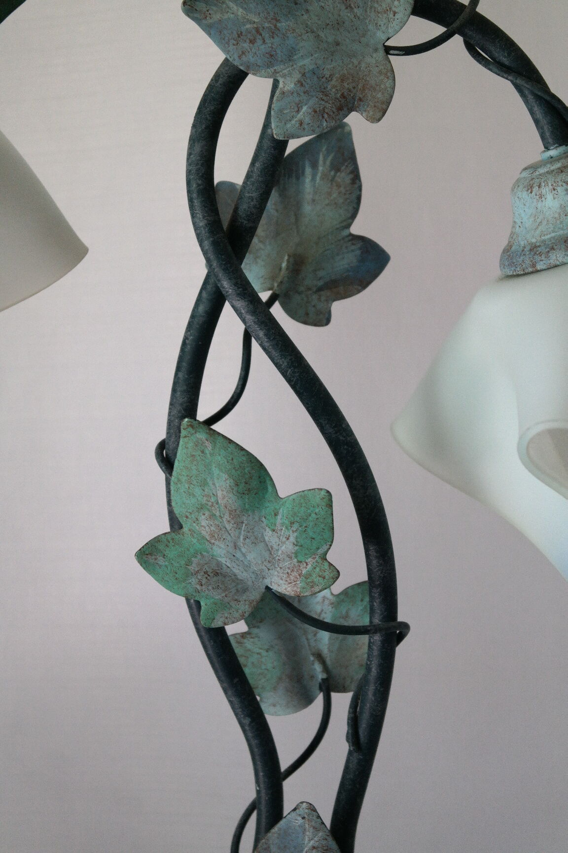 Table lamp in metal and frosted glass by Jean-Pierre Ryckaert, collection "Louisiane" 60's