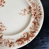 Set of Five Antique French Ceramic Plates with Birds and Flowers - Longwy - late XIX century