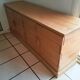 Low sideboard in solid elm, vintage 1970s.