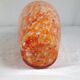 Orange multicolored glass vase, 70s