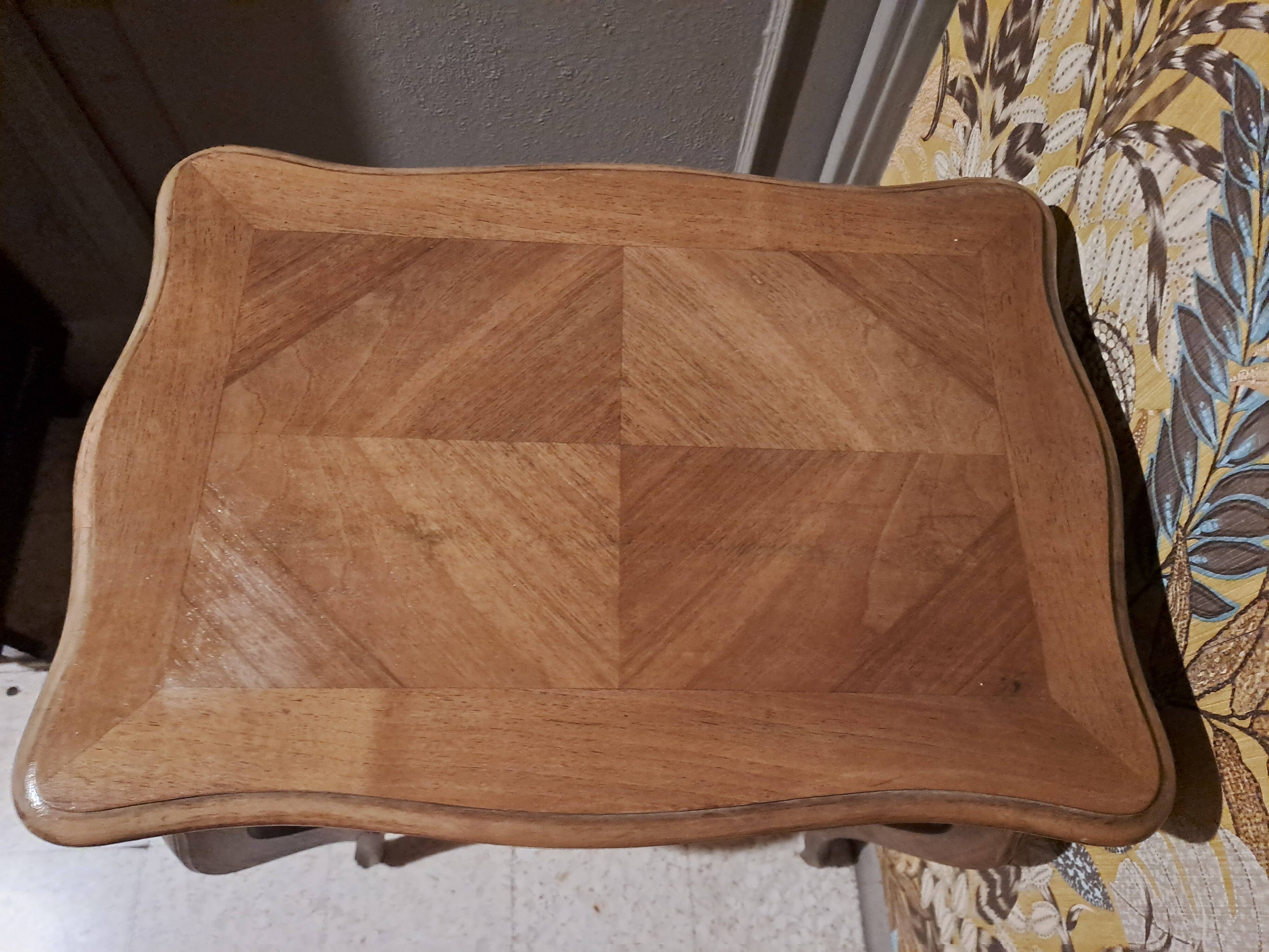 Side desk, Creative leisure table in varnished blond wood 1920