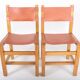 Set de 6 chaises en orme et cuir édition Maison Regain