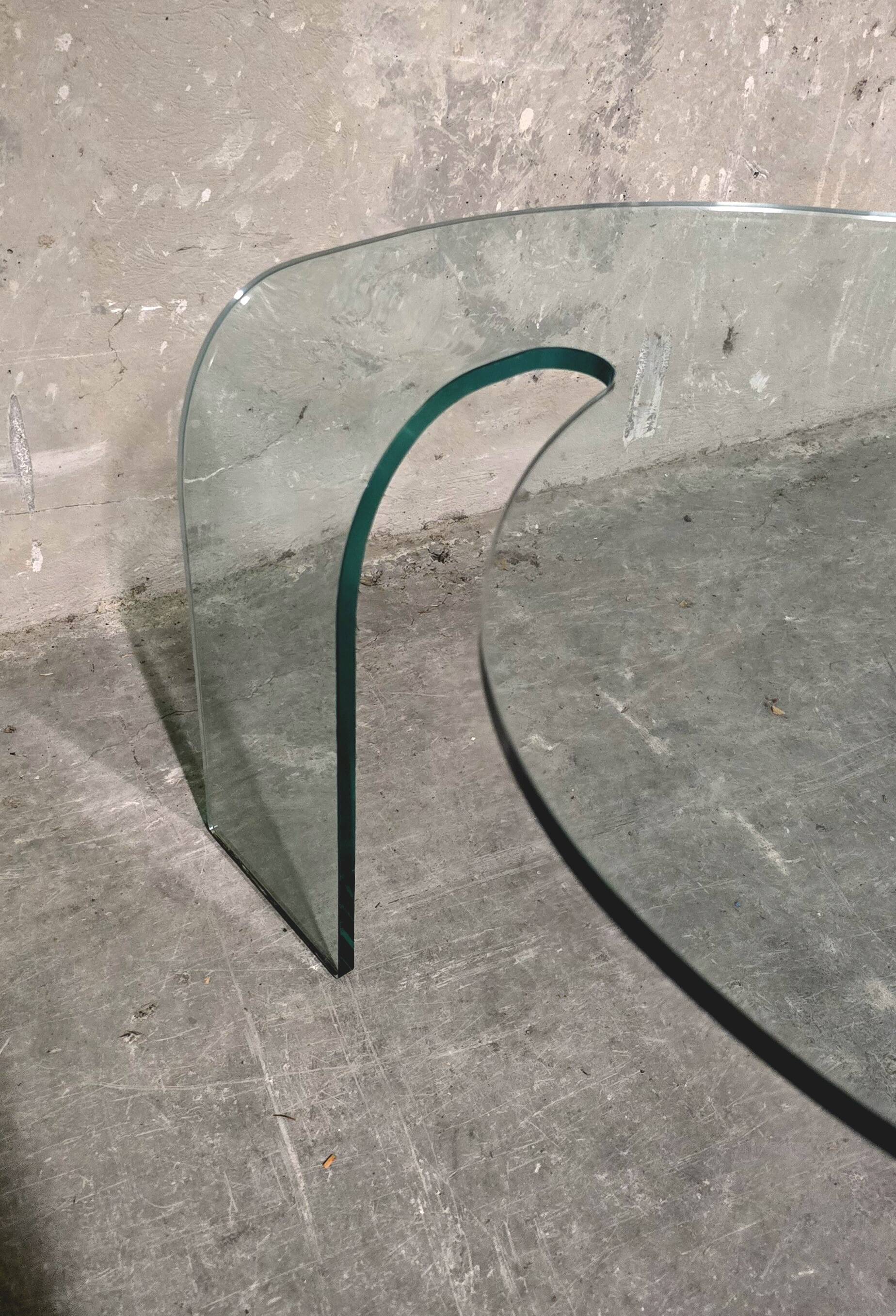 Hans von Klier pour FIAM, table basse en verre, verre, années 1990, Italie