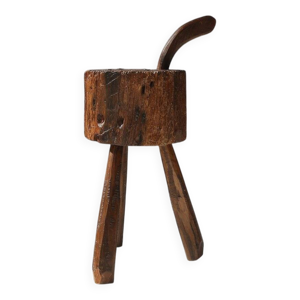 Tabouret en chêne fait