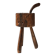 Tabouret en chêne fait main rustique, France, 19ème siècle