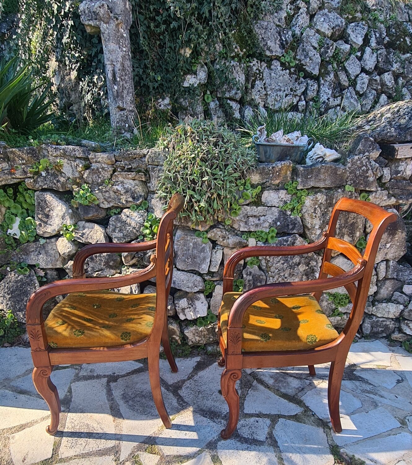 Pair of Empire style armchairs