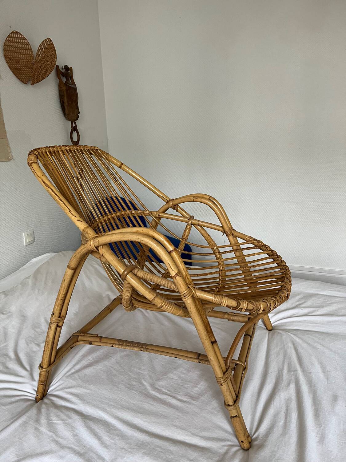 Vintage rattan armchair