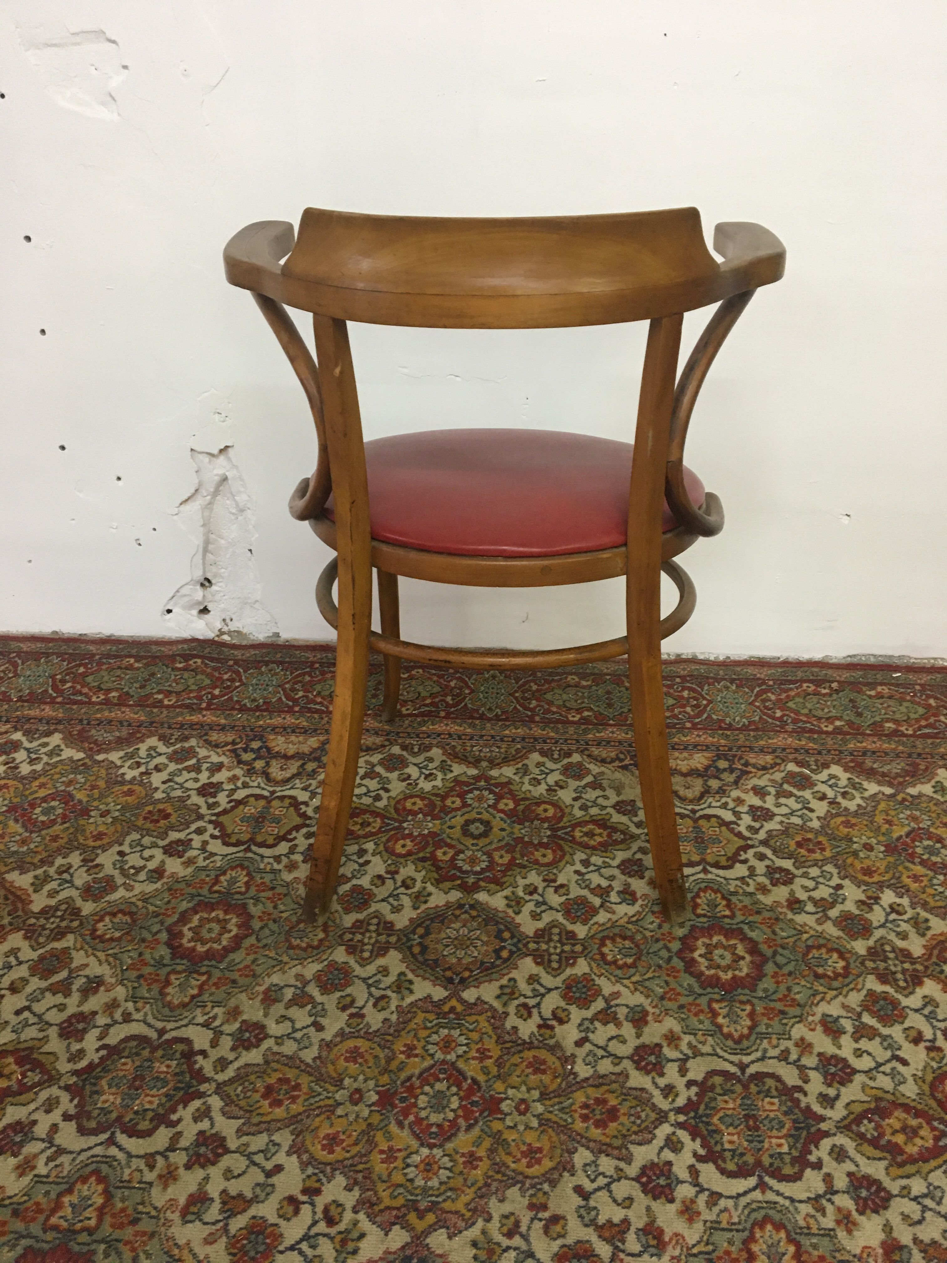 Old curved wooden chair