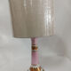 Vintage Pink & Gold Porcelain Table Lamp