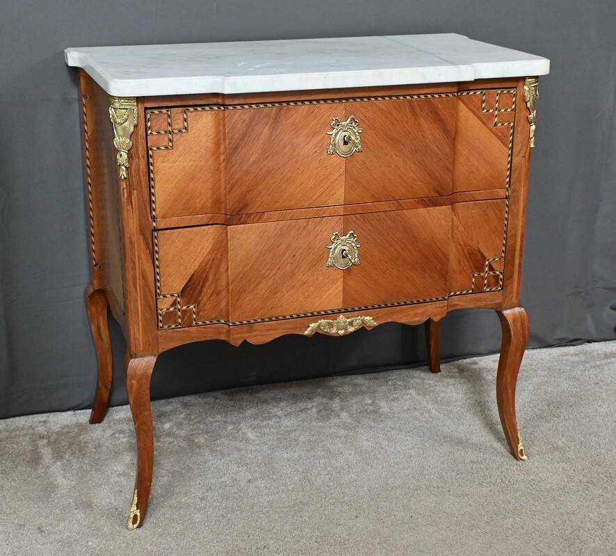 Petite Commode en Acajou, style Transition Louis XV / Louis XVI – Début XXe