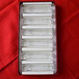 6 knife holders from the vannes le chatel crystal works - france 1765