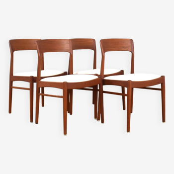 Danish Teak Dining Chairs by Henning Kjærnulf for Korup Stolefabrik, 1960s, Set of 4