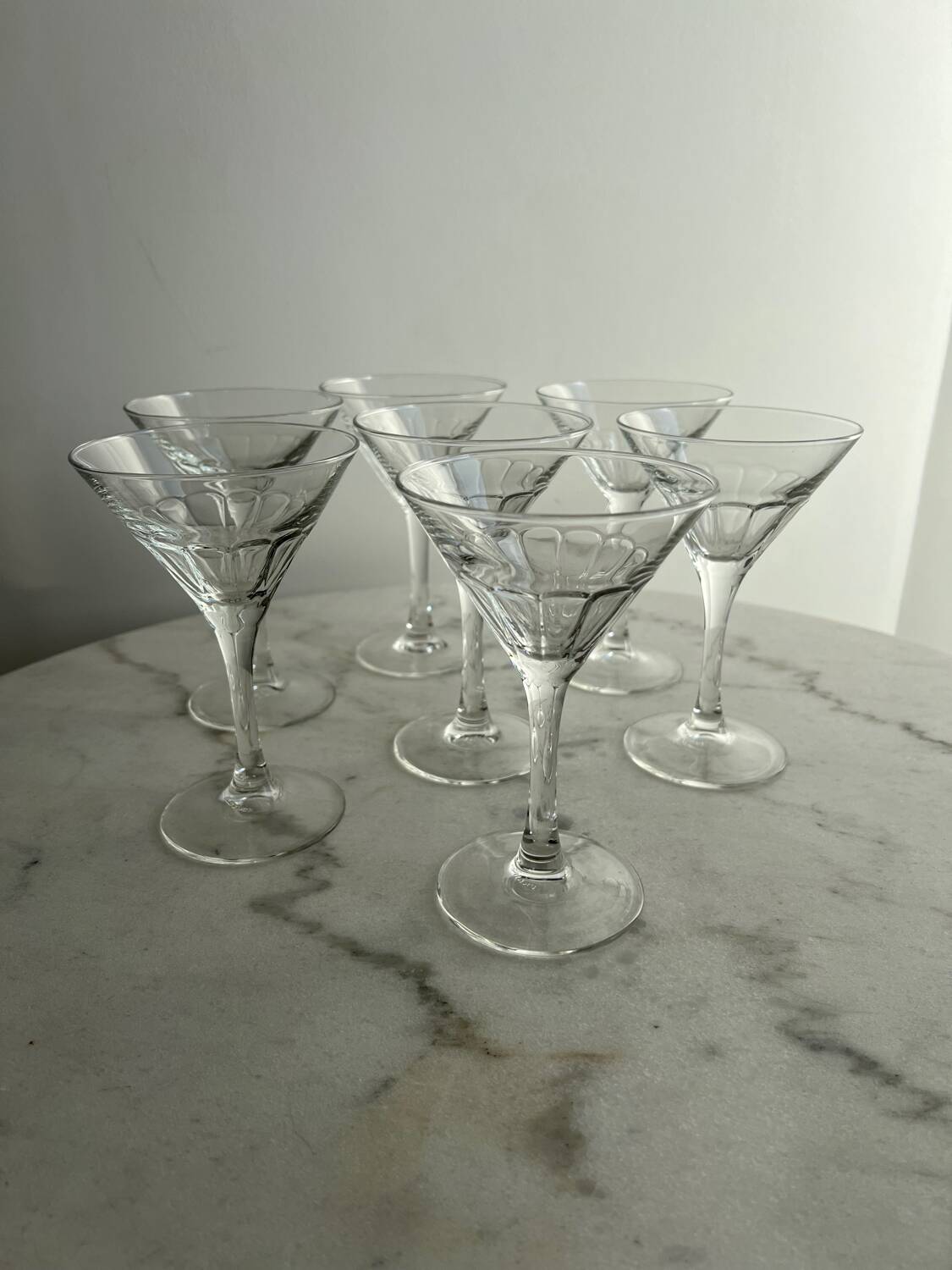 Set of 7 stemmed glasses Arc France