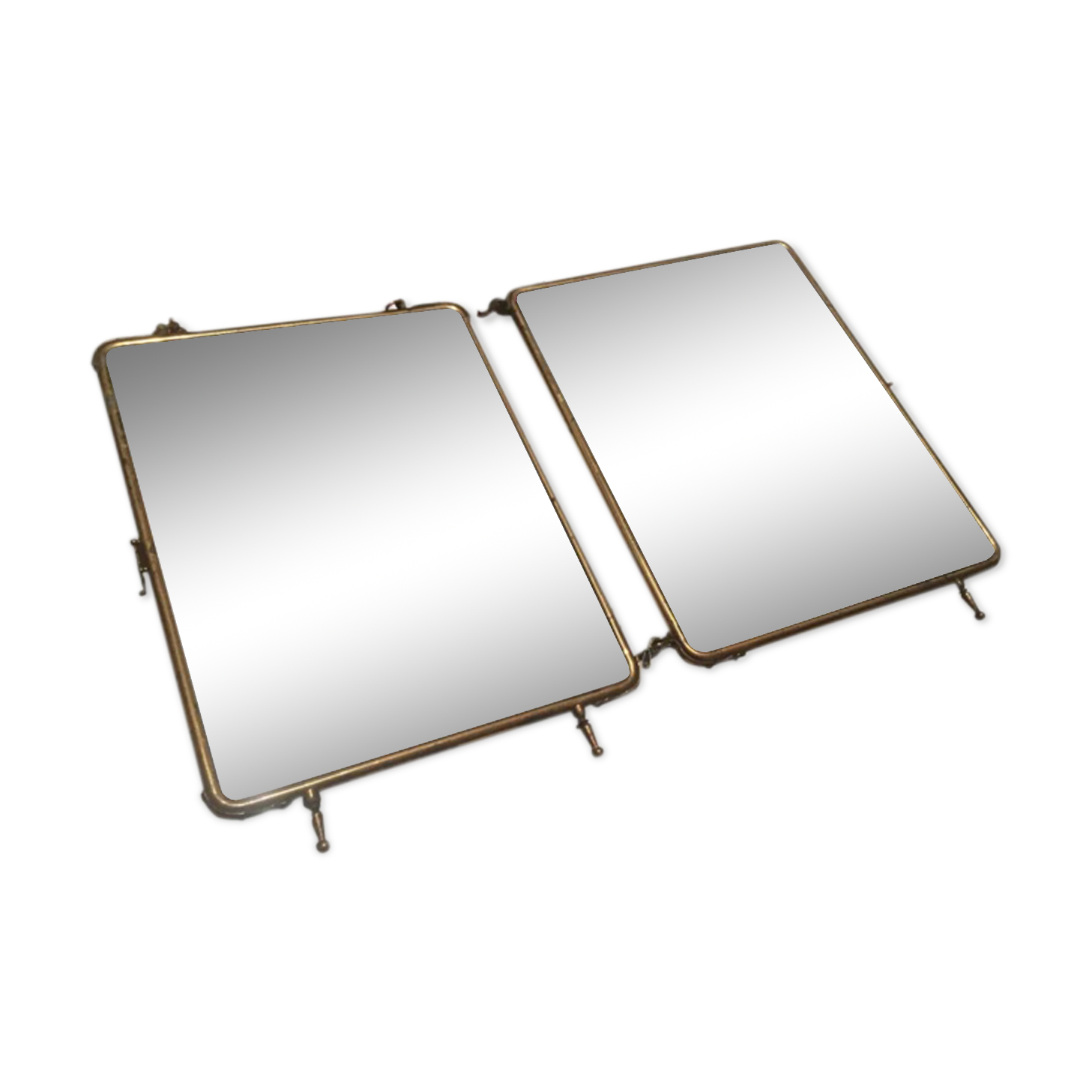 Diptych stung bevelled mirror