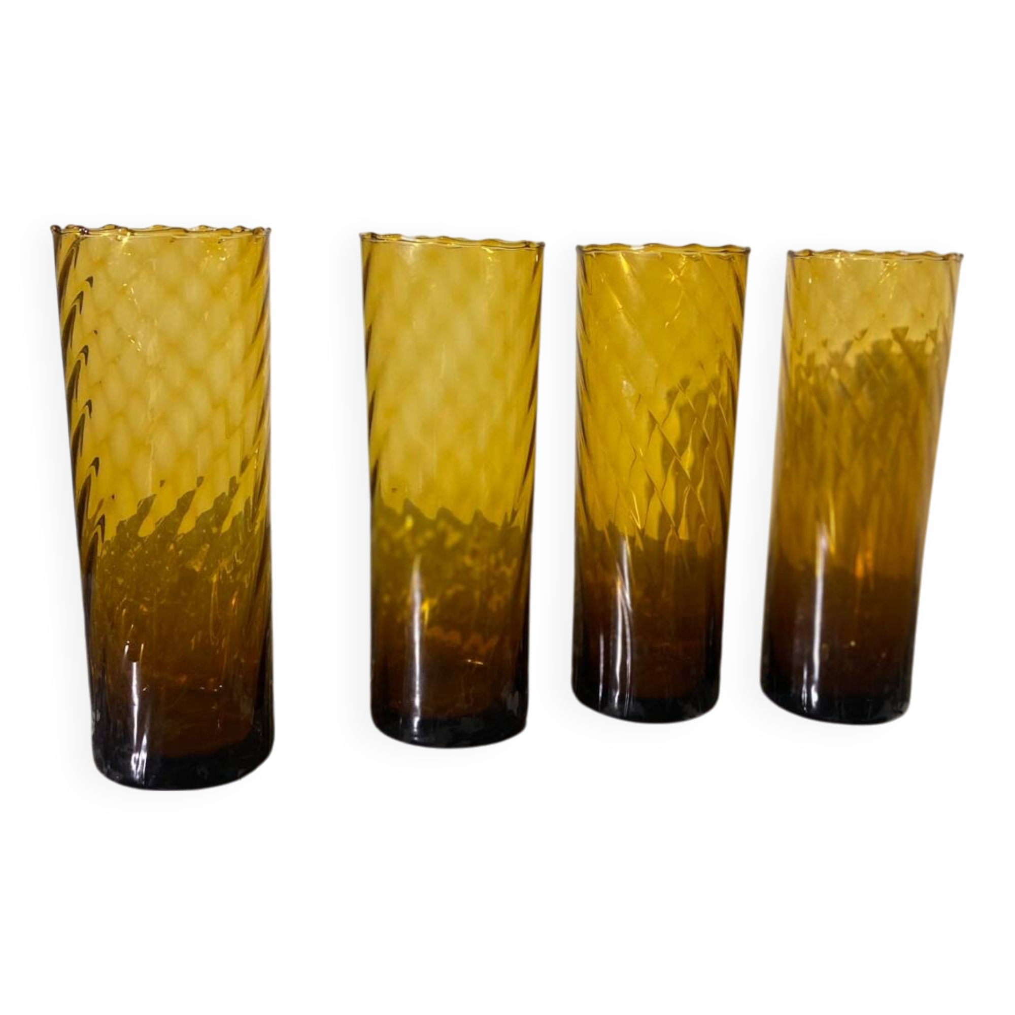 Vintage amber glasses