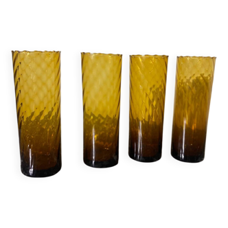 Vintage amber glasses