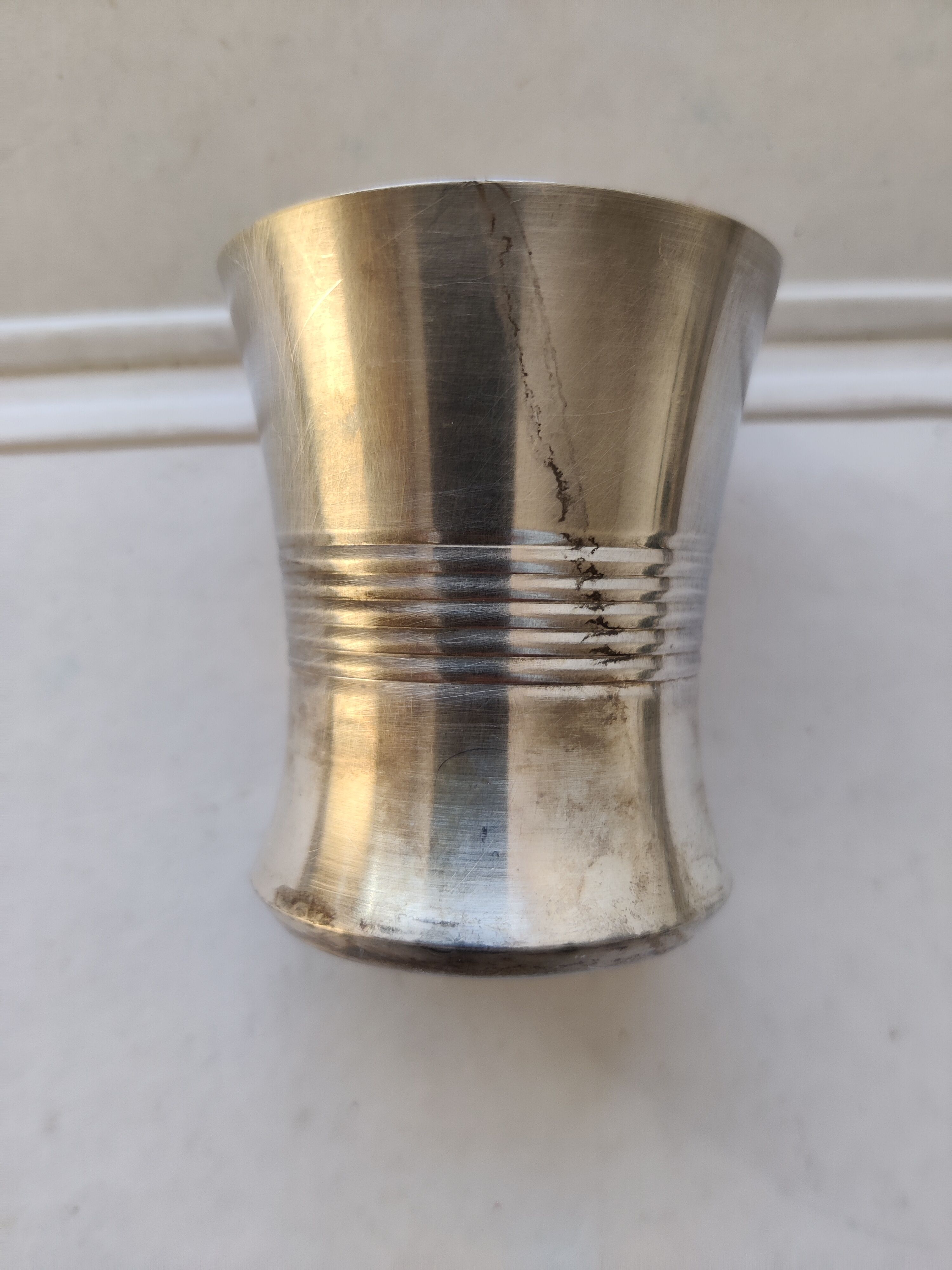 St Médard silver-plated metal tumbler cup 1960
