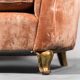 Sofa set two armchairs in velvet 40s vintage