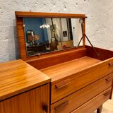 Commode coiffeuse Roger Landault 1960 en teck