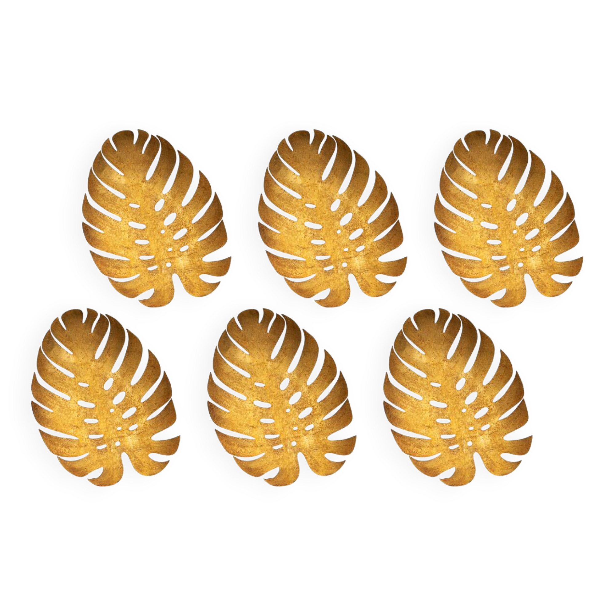 Wonderful 20thc spanish set of six leaf wall lights c.1970