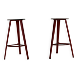 Set of two industrial bar stools
