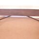 Old burmese teak bench and wrought iron base