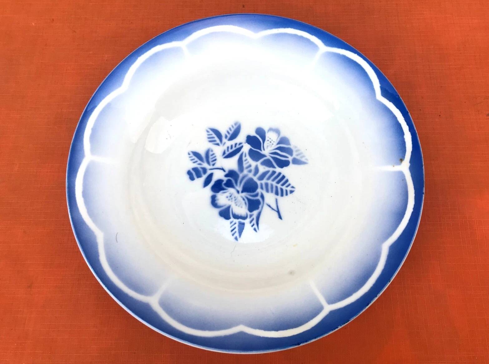 1950s Deep Plate Earthenware Digoin Sarreguemines Marsac model