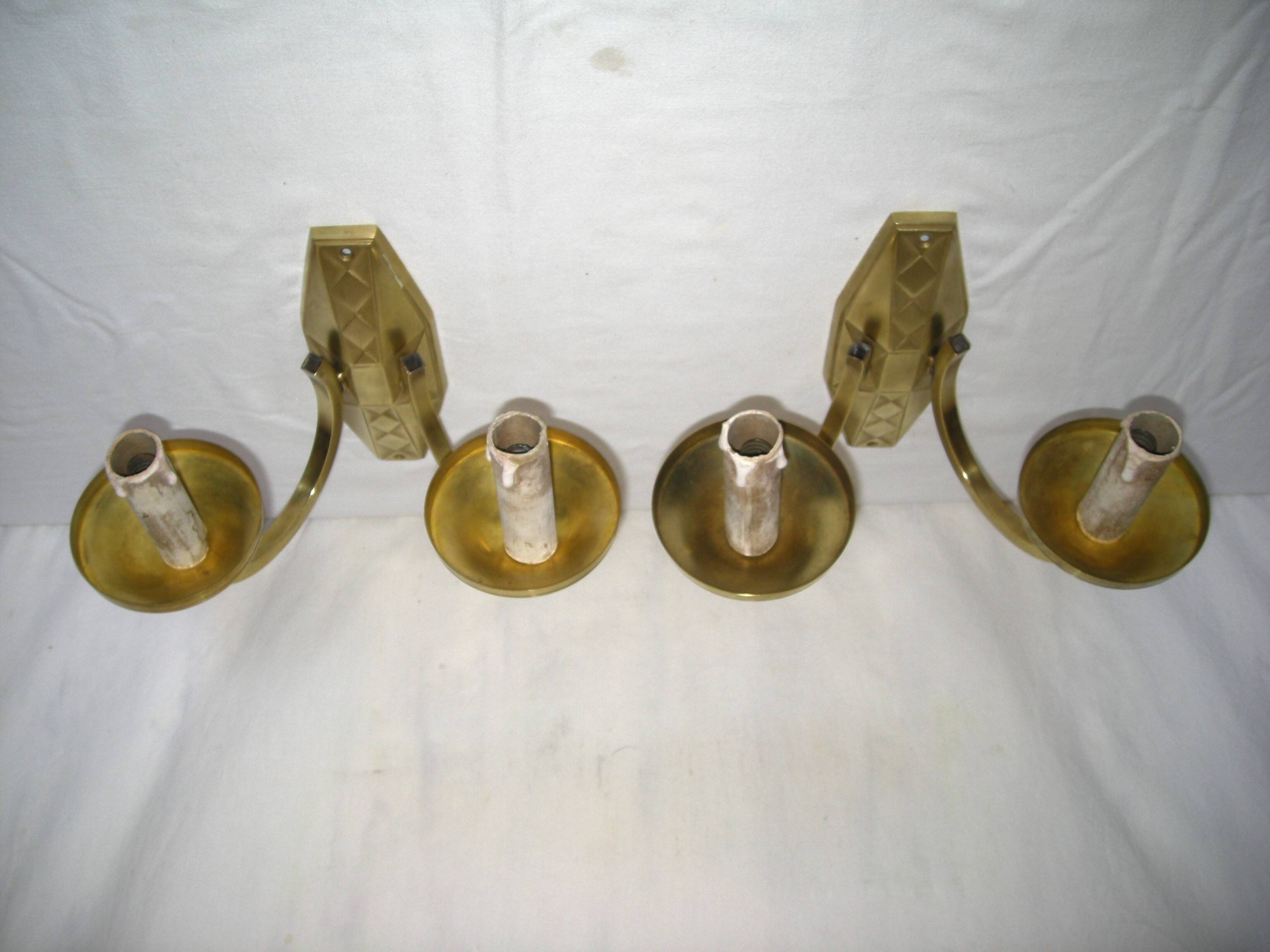 Pair of 1930s wall lights - art deco