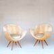 2  Egg Armchairs and sofa by Paged 50s