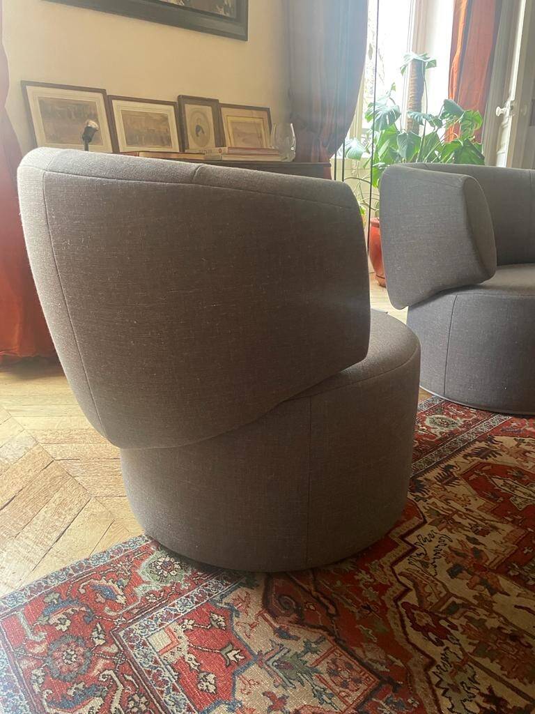 Two armchairs signed Rolf Benz